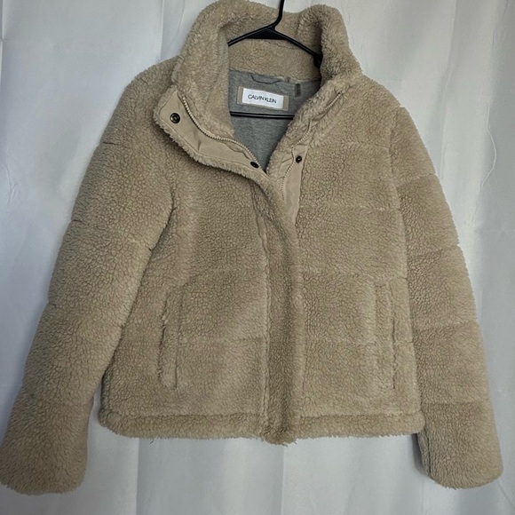 Calvin Klein Jackets & Blazers - Calvin Klein Tan Teddy Jacket